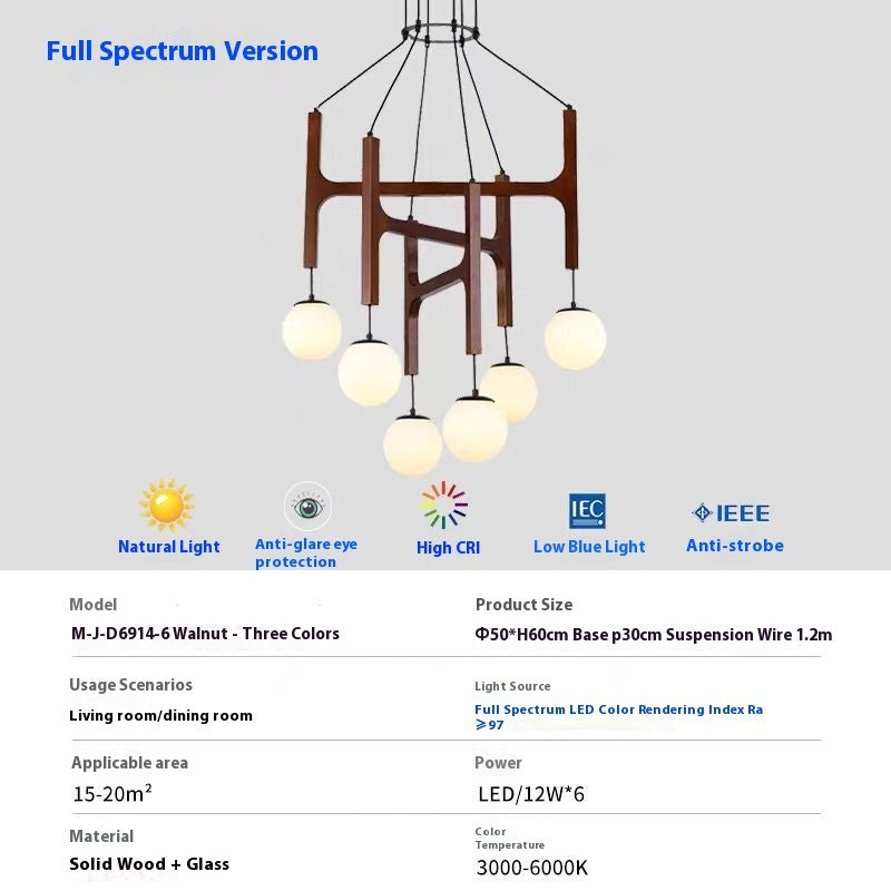 Chandelier with specifications on a gray background