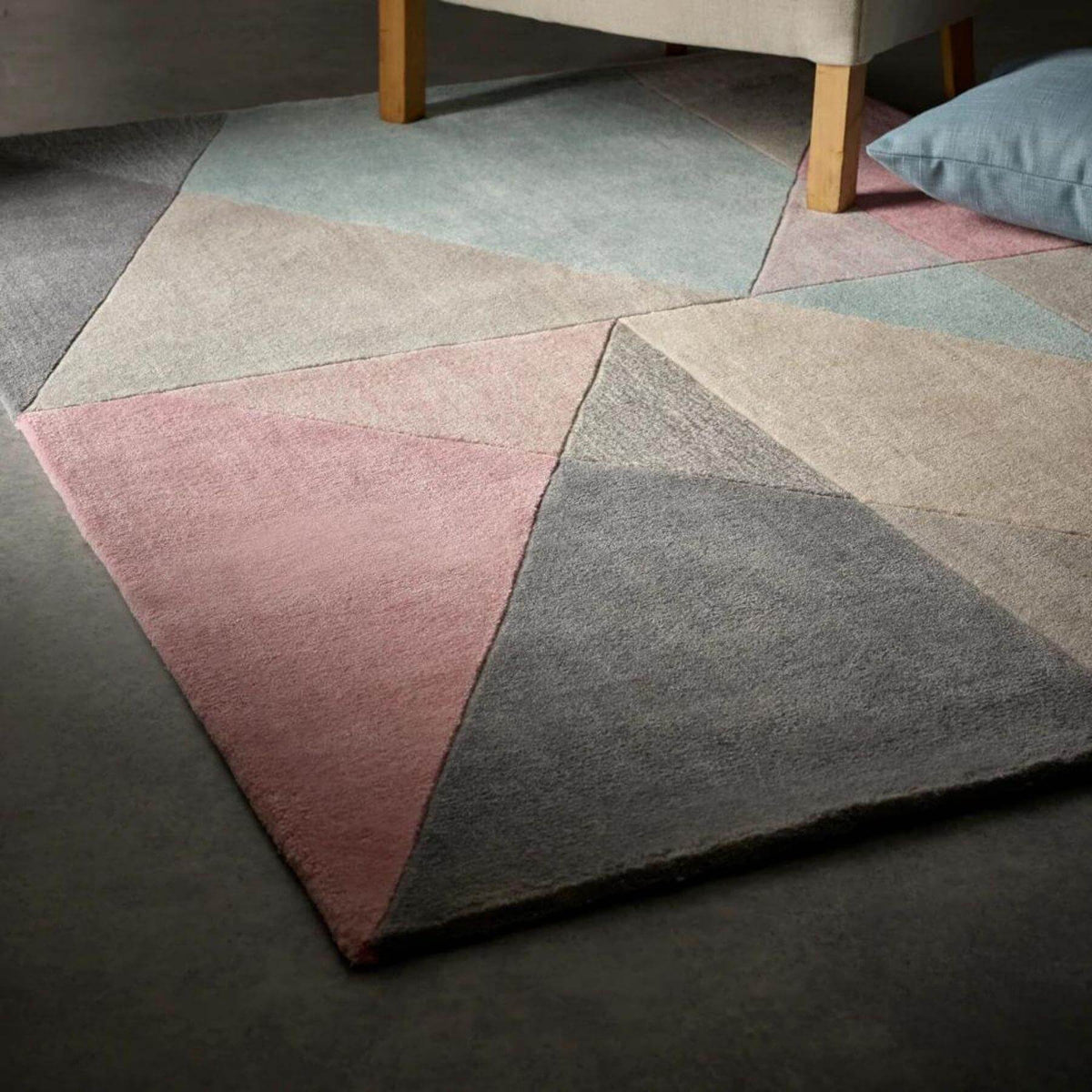 Trio Multi Pastel Geometric Rug