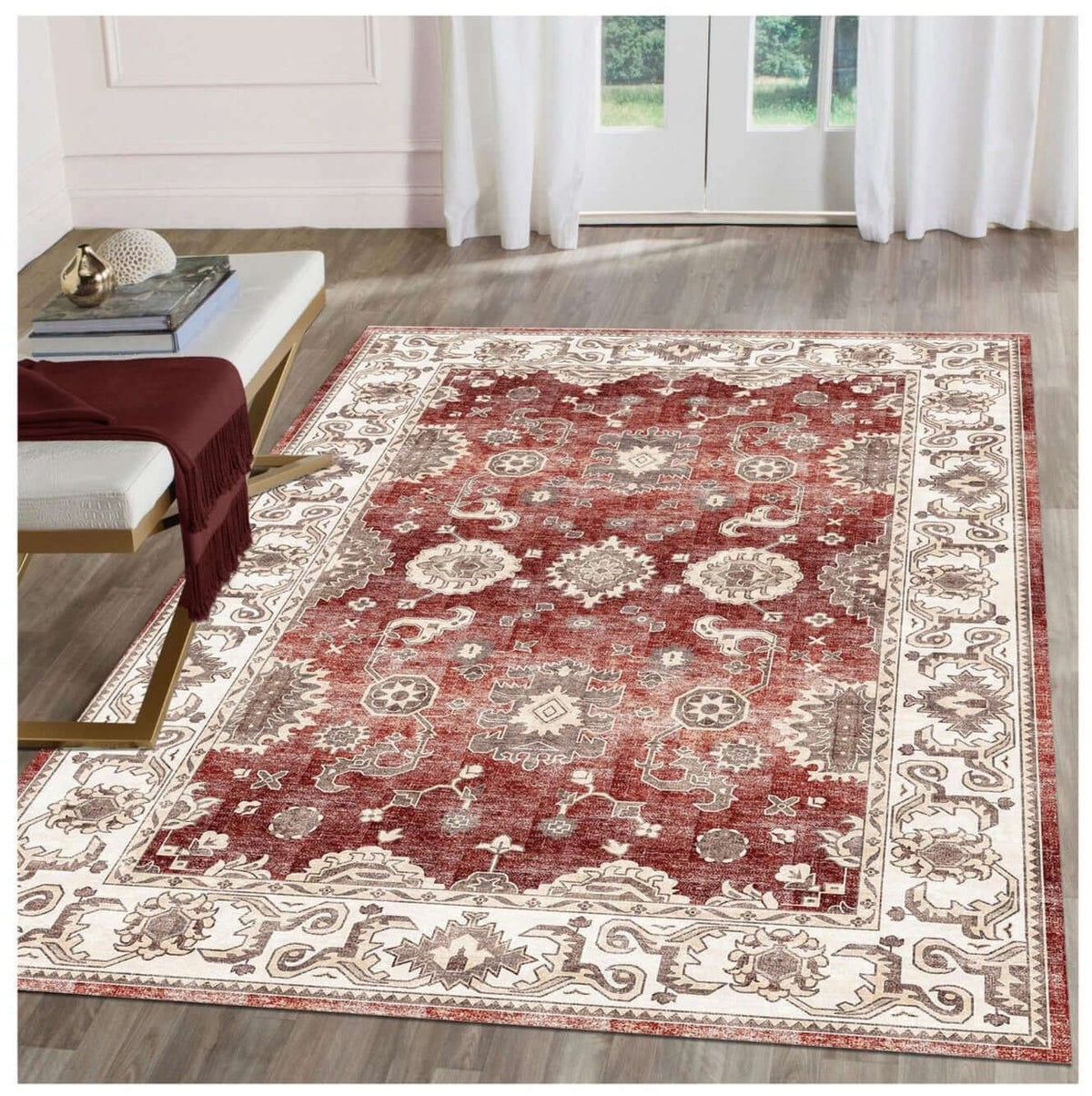 Jasru Vintage Washable Rug