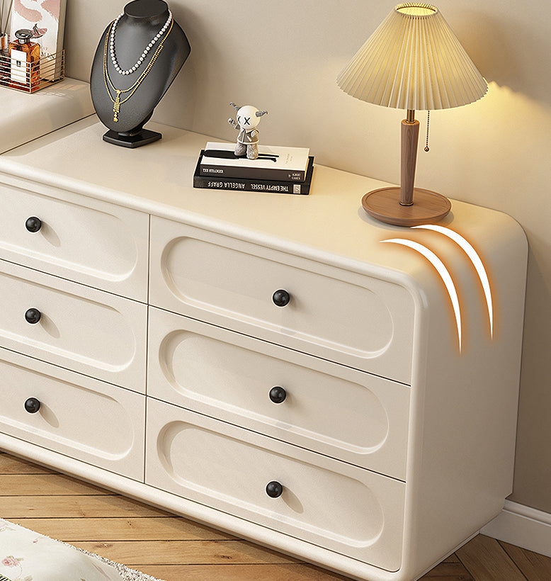 Murphy Corner Dressing Table With 6 Drawers and Chair, Cream