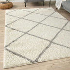 Moroccan Ivory Shaggy Rug | 500