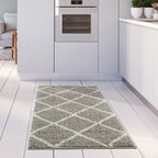 Moroccan Grey Shaggy Rug | 510
