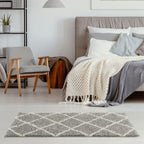 Moroccan Grey Shaggy Rug | 510