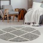 Moroccan Grey Shaggy Rug | 510