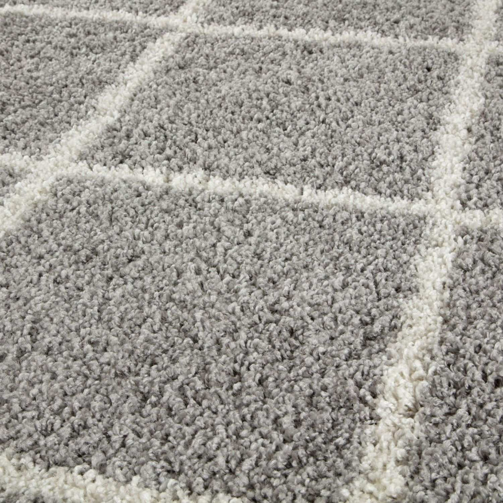 Moroccan Grey Shaggy Rug | 510