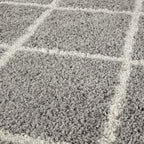 Moroccan Grey Shaggy Rug | 510