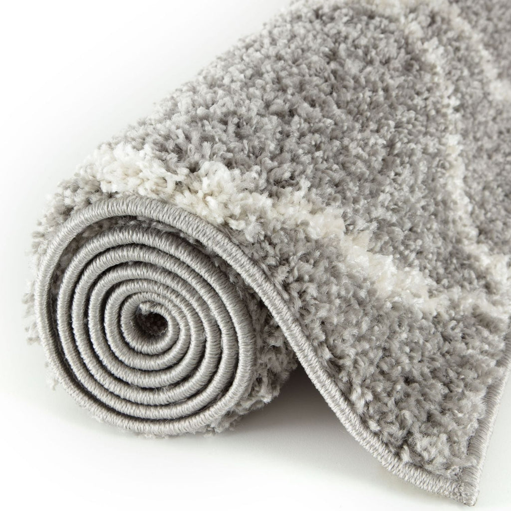 Moroccan Grey Shaggy Rug | 510