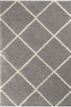 Moroccan Grey Shaggy Rug | 510