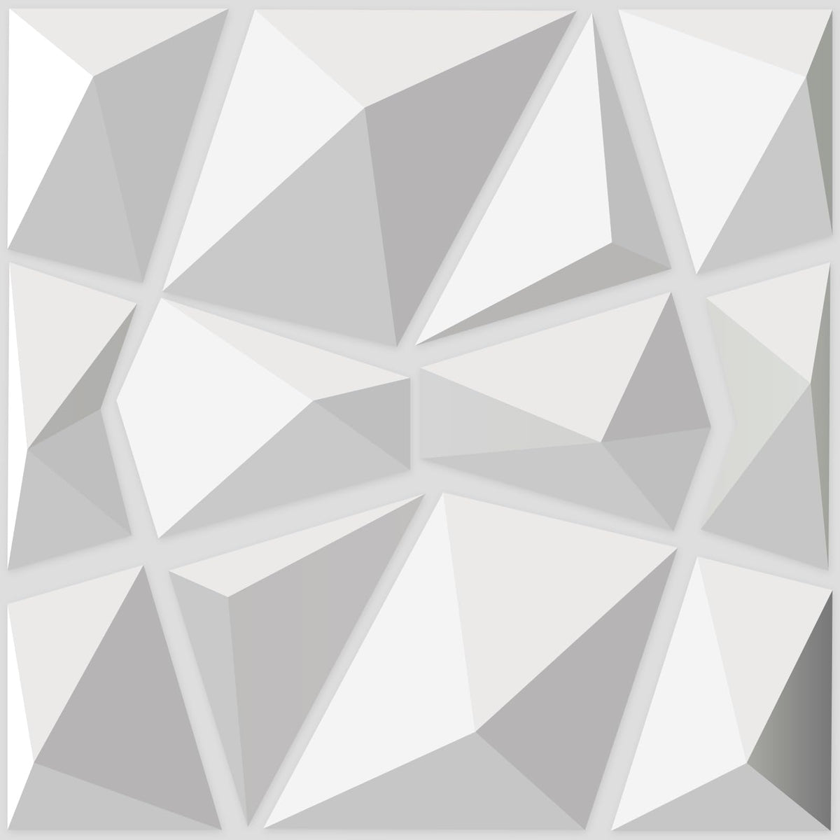 Art3d Decorative 3D Wall Panels in Diamond Design, 12"x12" Matt White for Home and Office Decor 33 Pack