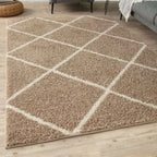 Moroccan Beige Shaggy Rug | 520