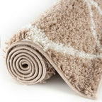 Moroccan Beige Shaggy Rug | 520