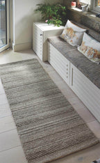 Chunky Natural/Grey Knitted Rug