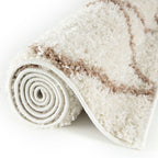 Moroccan Ivory Shaggy Rug | 530
