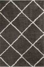 Moroccan Dark Grey Shaggy Rug | 540