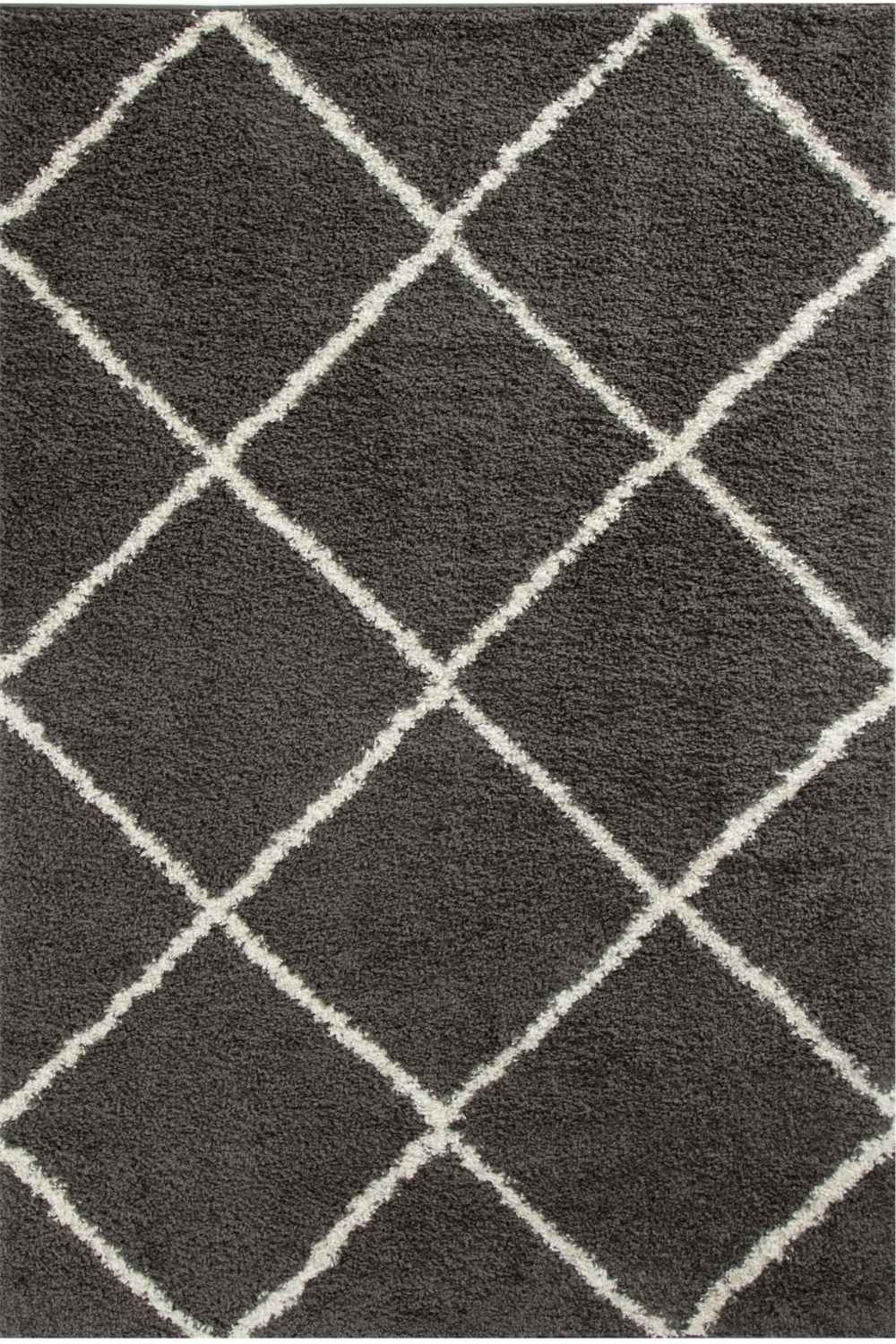 Moroccan Dark Grey Shaggy Rug | 540