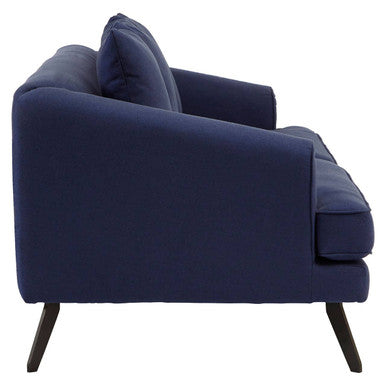 3 Seater Navy Fabric Sofa | Mylo