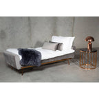 Alvaro Black Marble and Rose Gold Finish Round Side Table