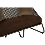 New Foundry Brown Leather Effect 2 Seater Sofa with Metal Frame
