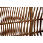 Close-up of brown woven material on a white background