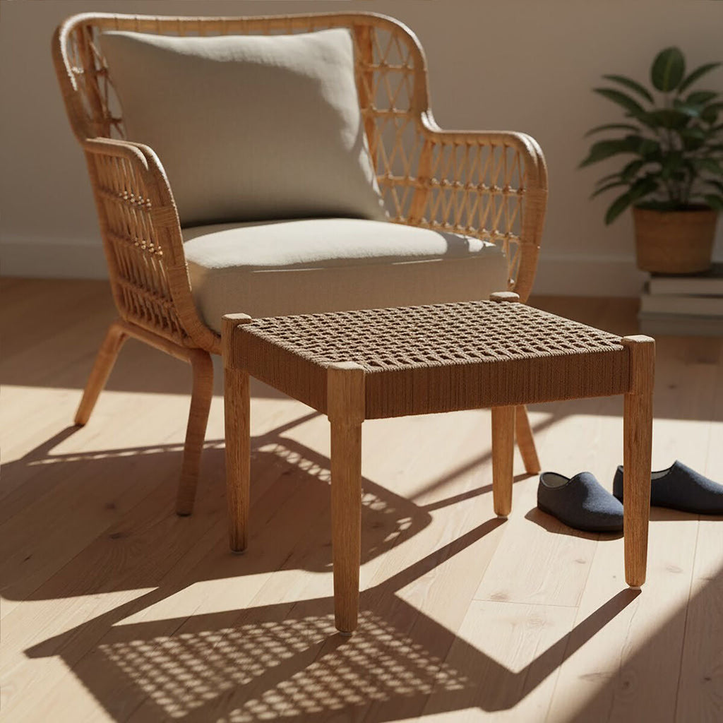 Woven Rope Footstool | Opus
