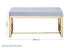 Powder Grey Tufted Bench | Allure