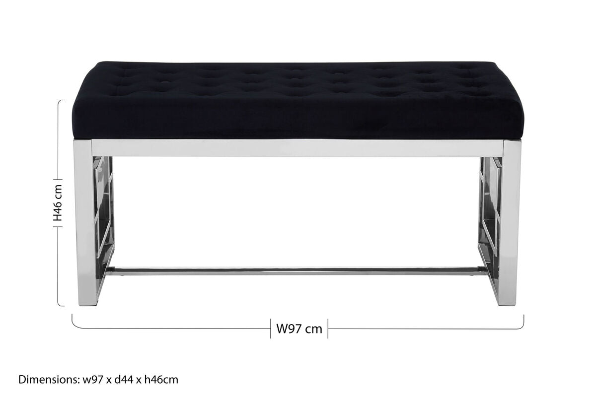 Black Tufted Bench | Allure