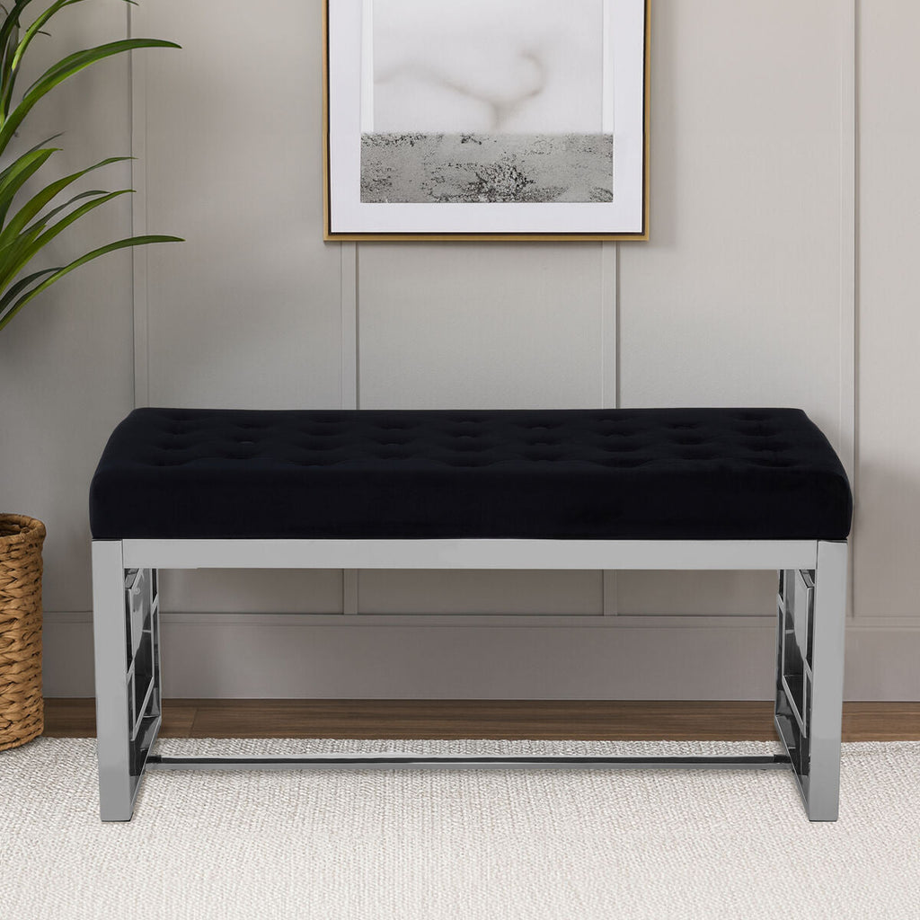 Black Tufted Bench | Allure