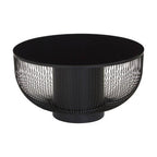 Black wire mesh table on a white background