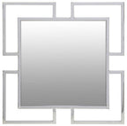 Allure Silver Finish Frame Square Wall Mirror