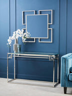 Allure Silver Finish Frame Square Wall Mirror