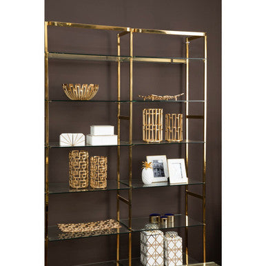 Small Gold Finish Candle Holder | Delphi