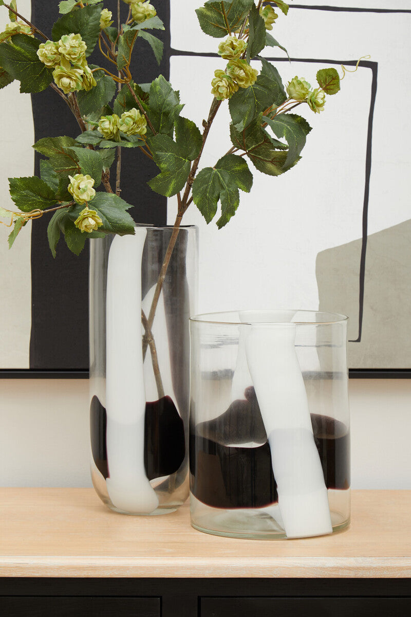 Small Glass Vase with Abstract Pattern | Hania