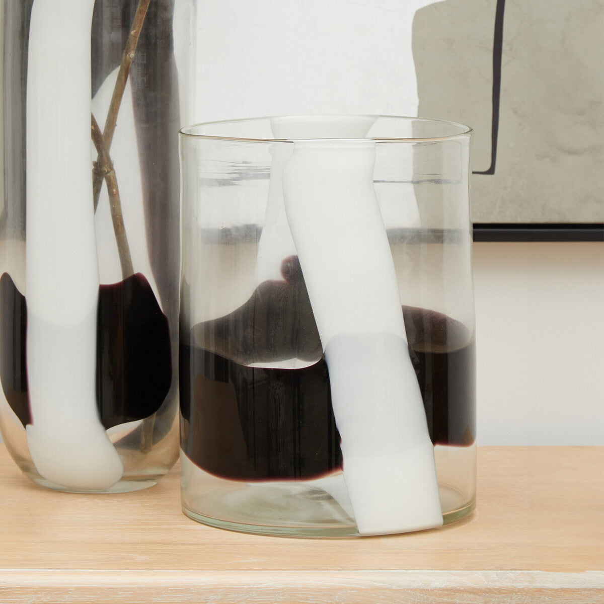 Small Glass Vase with Abstract Pattern | Hania