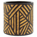 Natural and Black Planter | Darnell