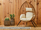 Arlo Black and Natural Large Engraved Wood Planter