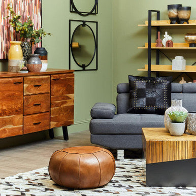 Arlo Black Large Wood Planter with Ombre Finish