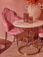 Pink Antique Finish Large Candle Holder | Gaia