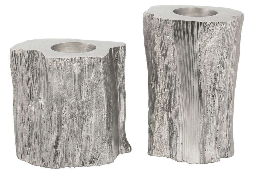 Akola Silver Finish Set of 2 Tealight Holders