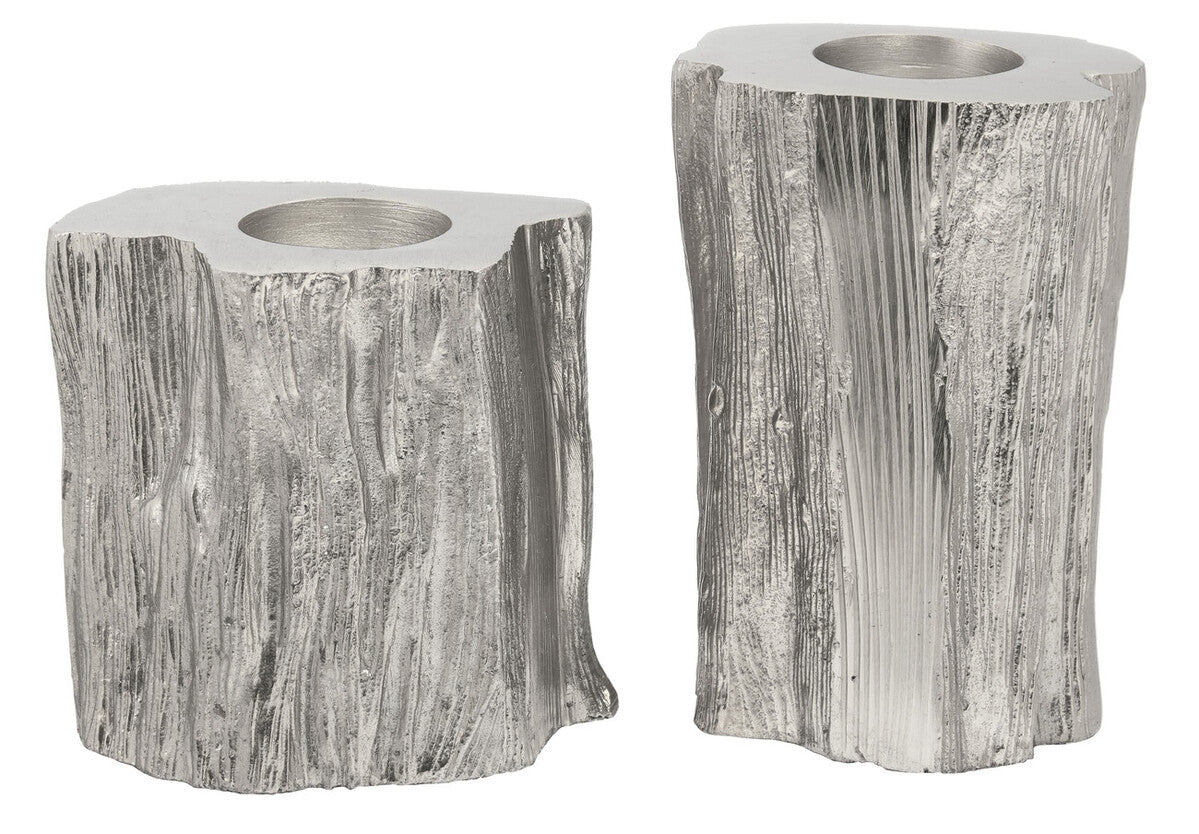 Akola Silver Finish Set of 2 Tealight Holders