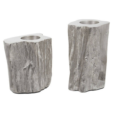 Akola Silver Finish Set of 2 Tealight Holders