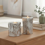Akola Silver Finish Set of 2 Tealight Holders