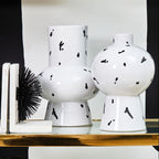 White and Black Large Vase | Tundra