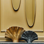 Large Gold Finish Ginkgo Vase | Danna