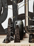 Black Marble Pyramid Ornament | Salmo