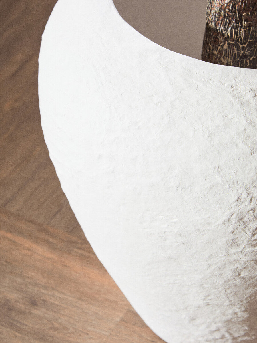 Cotton Mache Large White Planter | Sanai
