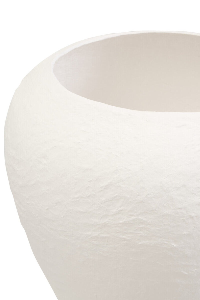 Cotton Mache Large White Planter | Sanai