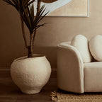 Cotton Mache Large Beige Planter | Sanai