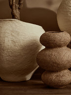Cotton Mache Large Beige Planter | Sanai