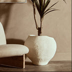 Cotton Mache Large Beige Planter | Sanai