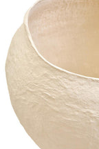 Cotton Mache Large Beige Planter | Sanai